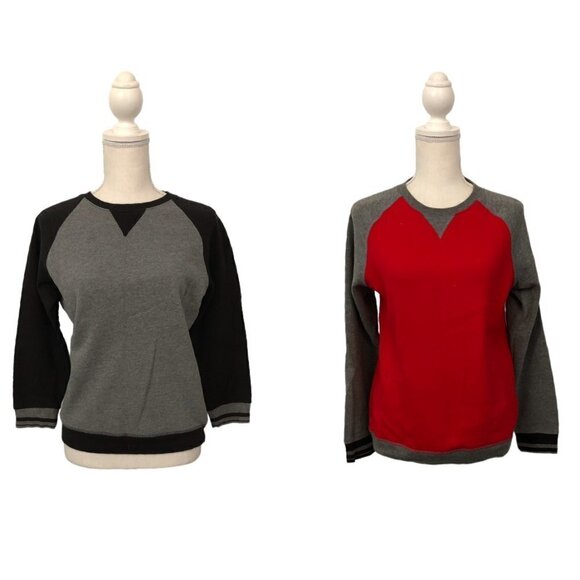 ATHLETIC WORKS Sweatshirts Boys Size L/XL Red Black Crewneck Pullover Bundle - Picture 7 of 7